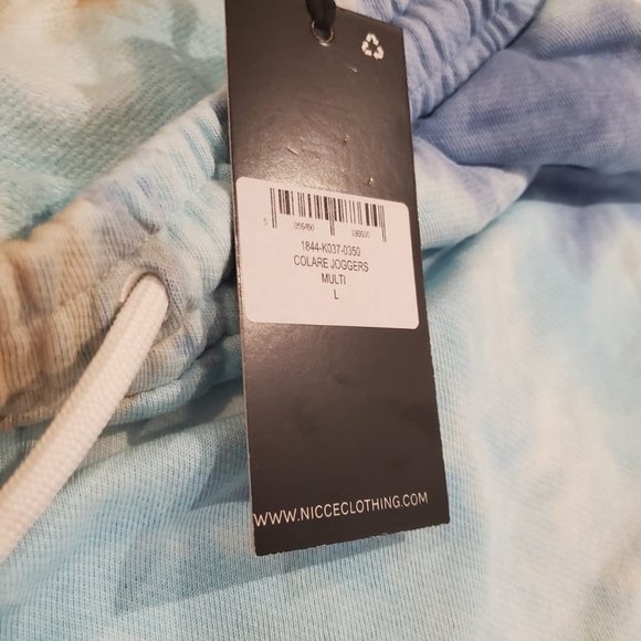 NWT NICCE Unisex Colare Tie-Dye Joggers Sweatpants, 100% Cotton, size M and L - Picture 6 of 11